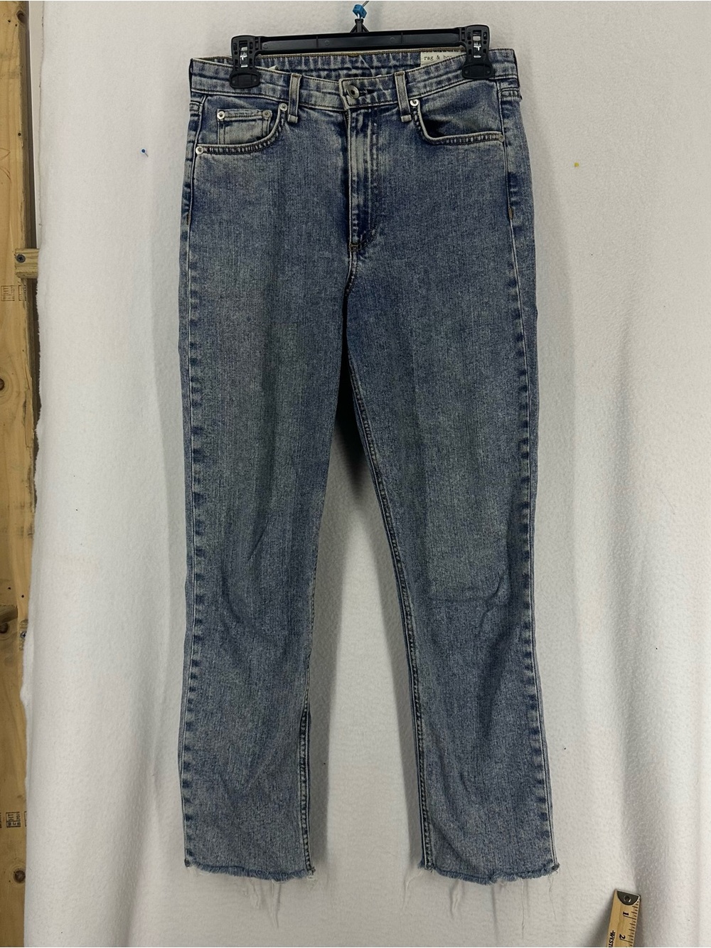 Rag & Bone Nina High Rise Ankle Cigarette Raw Hem Jeans Women’s 27‎ Medium Wash